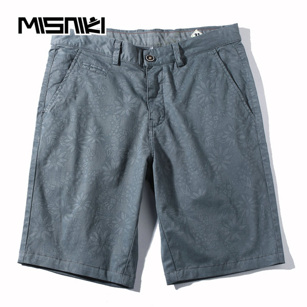 MISNIKI 2018 Solid Casual Men's Shorts Summer Mens Beach Shorts Cotton Male Homme