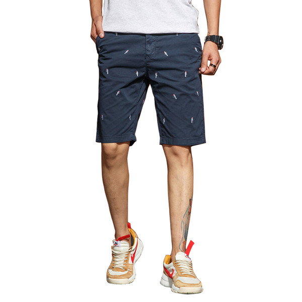 BOSIBIO Autumn Mens Cotton Shorts 2018 Summer Hot Breathable Knee Length Casual Men Clothes Loose Style High Quality G3567