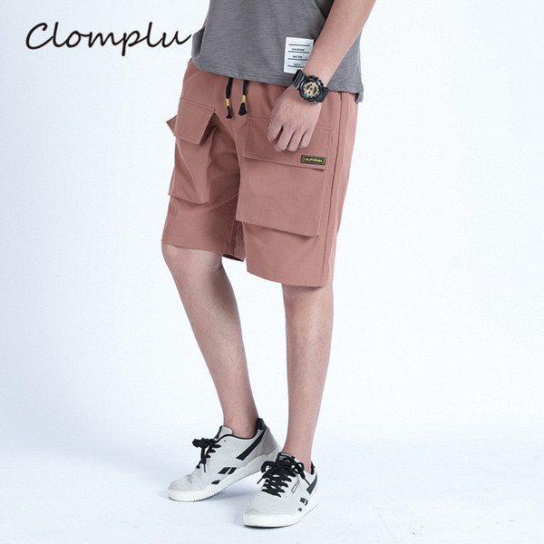 Clomplu Shorts Men Streetwear Cargo Style Loose Casual Keen Length Trouser Summer Cotton Breathable Short Pants Plus Size