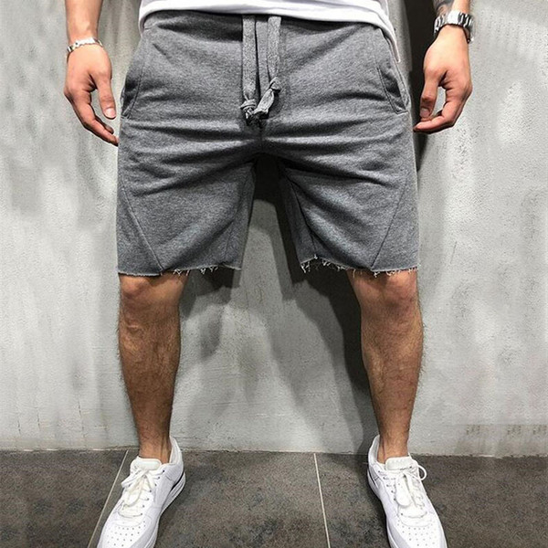 2019 New Bodybuilding Shorts Men Casual Loose Short Fitness Crossfit Breathable Sweatpants Streetwear Cotton Gyms Shorts Male