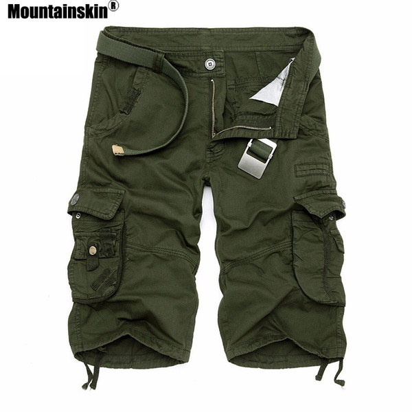 Mountainskin Summer Men's Camo Cargo Shorts Cotton Camouflage Male Jogger Board Shorts Men Brand Clothing SA495