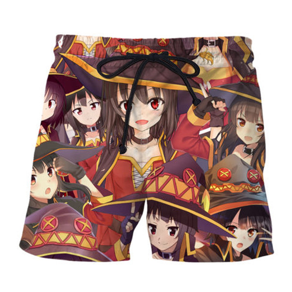 YX GIRL Men/Women Anime Shorts Megumin /Asuna3 /Violet-Evergarden /Zero-two Print 3d Cute Girl Summer Shorts Drop shipping