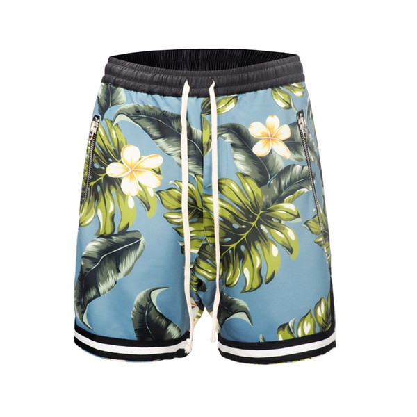 Summer new flower design Printed Shorts 2018 Summer Hip Hop Casual Streetwear Shorts Mens Fashion Elastic Waist Beach