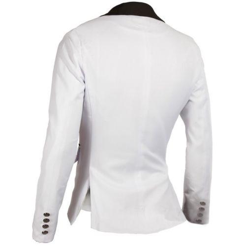 2019 New Men's Casual Slim Fit One Button Suit Pop Blazer Coat Jacket White 11#