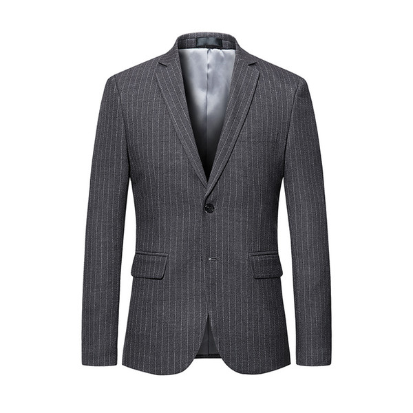 Men's Fashion Slim Suit One Two Buttons Men's Striped Suit blazers XZ021