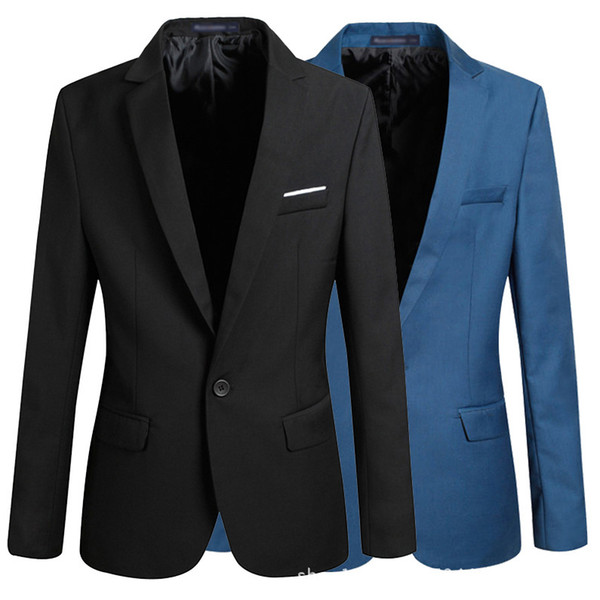 mens blazer Polyester Regular Full Single Breasted Formal mens suits blazers