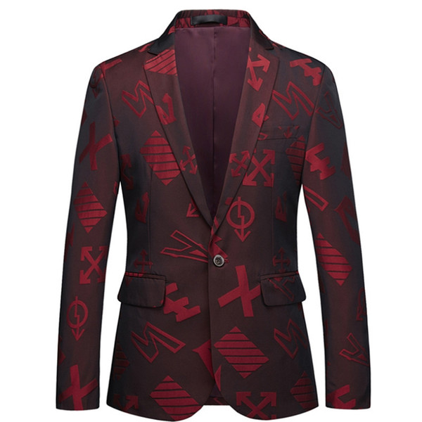 New Brand Blazer Men Fashion Suit Jackets Stage Suit Jacket Elegant Wedding Men's Plus Size