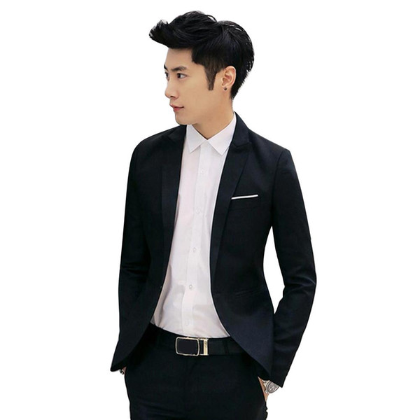 Fashion Men's One Button Blazer Spring Autumn Brand High Quality Business Casual Slim Fit Men Suit Terno Masculino Blazers Men