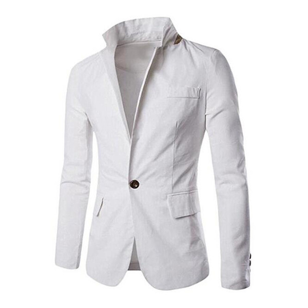 Gresanhevic New Men's Slim Fit Lightweight Peaked Lapel Blazers Leisure Suit Jacket