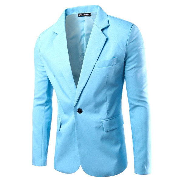 Classic men's suit jacket solid color single-breasted one-buon casual jacket men's suit jacket custom