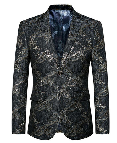 Han edition high-end men's winter Europe and the United States the new boutique big yards host color suit jacket 258 / M-6XL