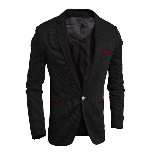 QXY men's fashion suits one button slim casual suit jacket for men civilian clothes brands designer clothing 8126