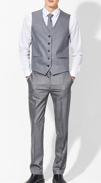 Casual Business Stylish Wedding Waistcoat and Pants Sets 2 Pieces(Vest+Pants) Groom Prom Latest Design Fashion Sets For Men