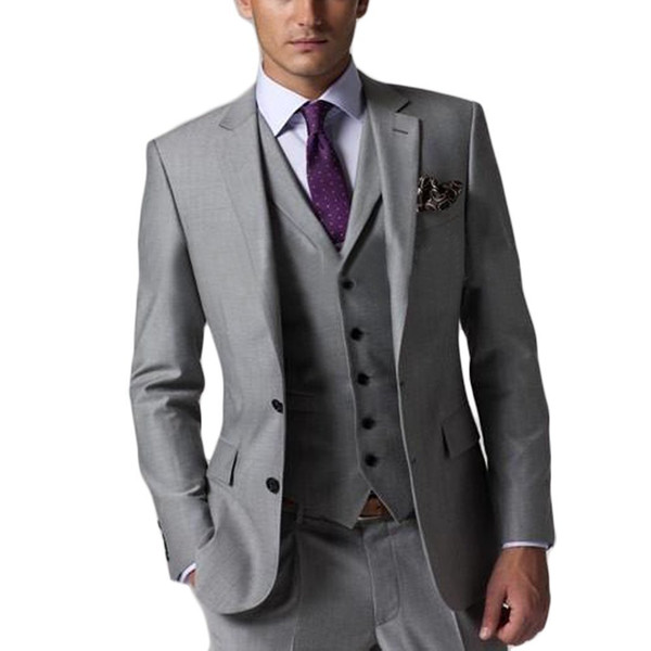 New Arrival Men's Suit Business Casual Men's Suit Gray Korean Version of The Slim Suit Professional Wear Best Man Wedding Dress