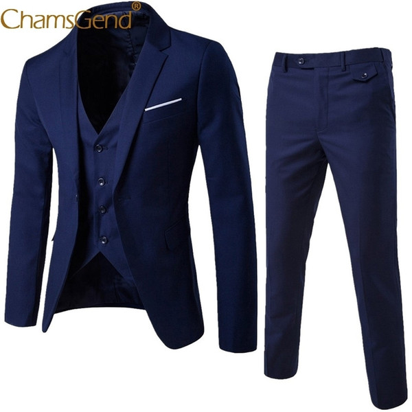 Newly Design 3-pieces Men Blazer Suit Set Man Male Tuxedo Trouses Pants Men Slim Fit Formal Suits For Wedding Party 81101Q190330