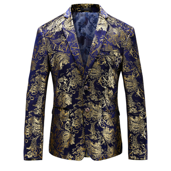 Men's jacket men's new spring and autumn fashion single-breasted banquet dress business casual jacket