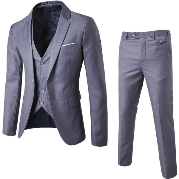 autumn business casual suits, three piece sets, groom's best man's wedding, a button suit, S-6XL