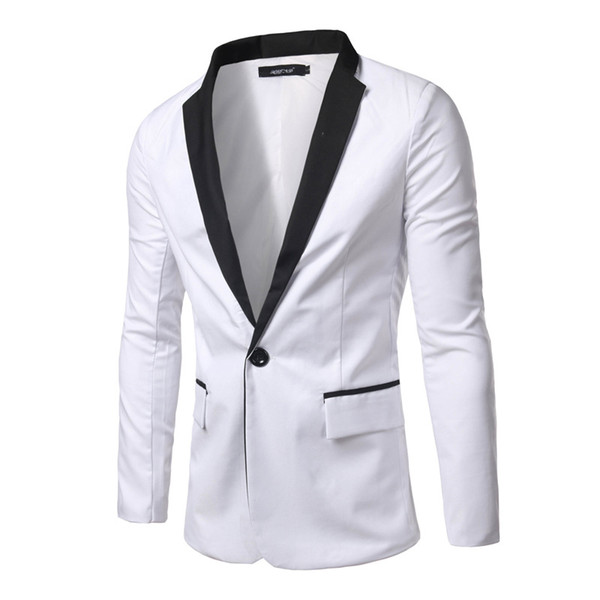 2018 Brand New Blazer For Men Fashion Designer Slim Fit Blazers One Button Casual Jacket Masculine Tuxedo Male