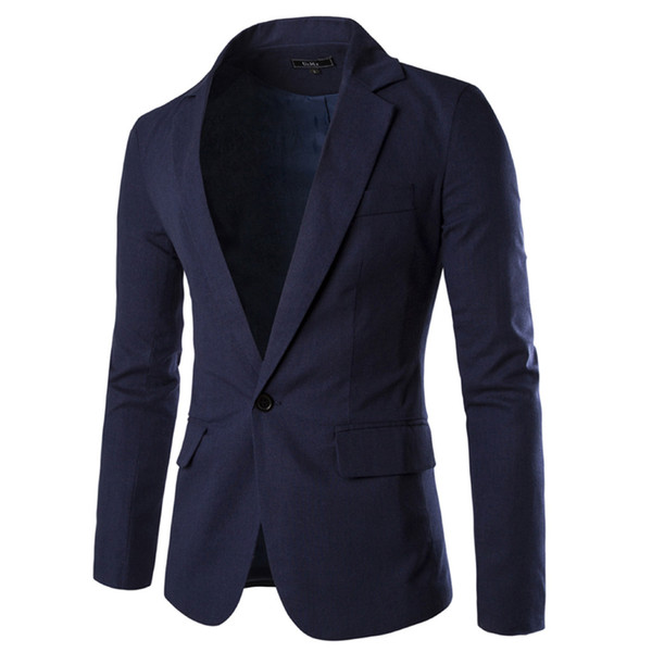 men suit blazer jacket single button fashion 2019 terno masculino slim solid Business Wedding Party Blazer D90516