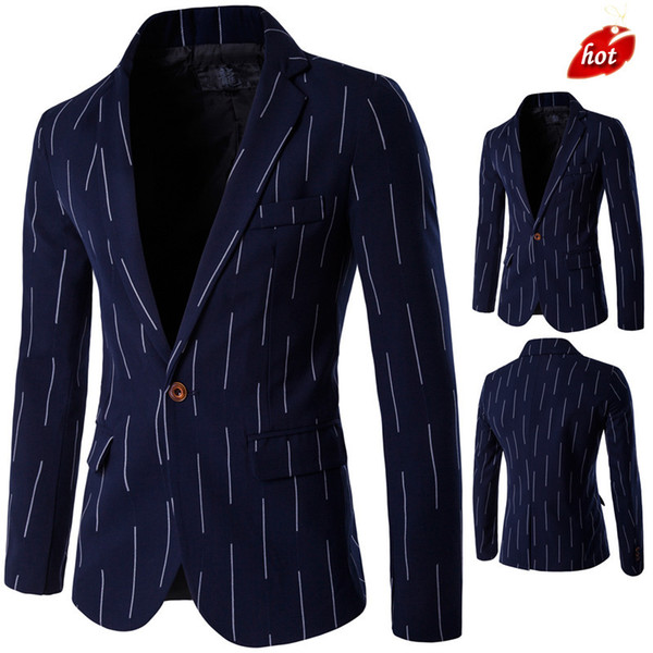 High Quality Men's Suit Thin Slim Fit Suits Men Notch Lapel Business Wedding Groom Leisure Men Suits Wedding Best Man Blazer O8R