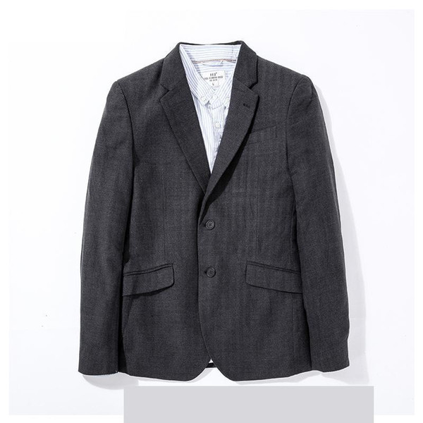 New Arrival Fashion Black 100% Cotton Jacket Casual Spring Single Breasted Men Blazer Slim Fit Size S M L XL XXL