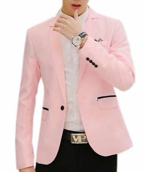 ARRIVE GUIDE Mens' Stylish Solid Lapel Blazer Jacket Coat