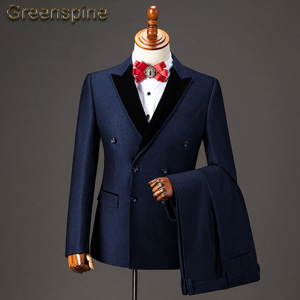 2 Pieces Wedding Men Suit New Fashion Party Dress Slim Fit Costume Homme Men's Suit with Pants ZM455