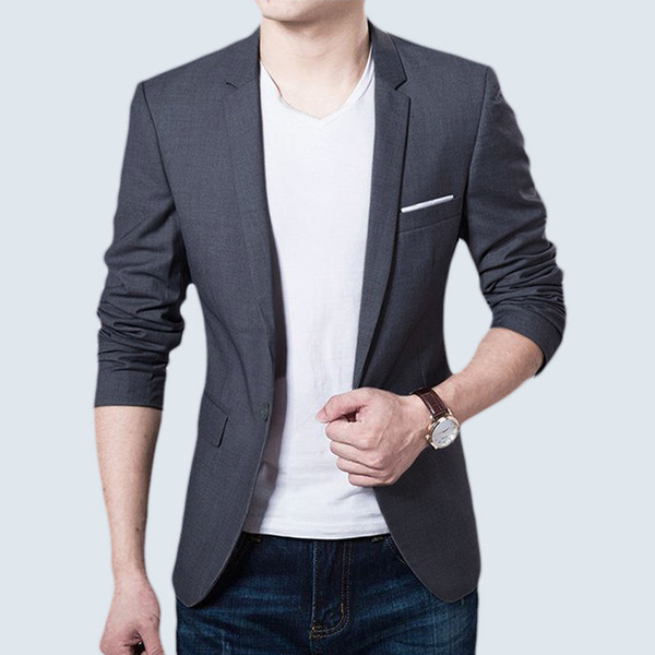 2019 New Men's leisure suit Men's Slim Fit Men's Suit Korean Small Business Fashion City Suit
