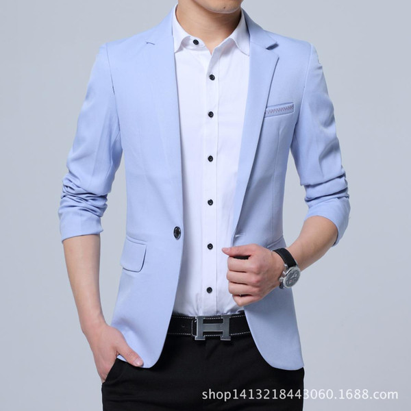 The new 2018 male leisure blazer Cultivate one's morality fashion British youth small blazer