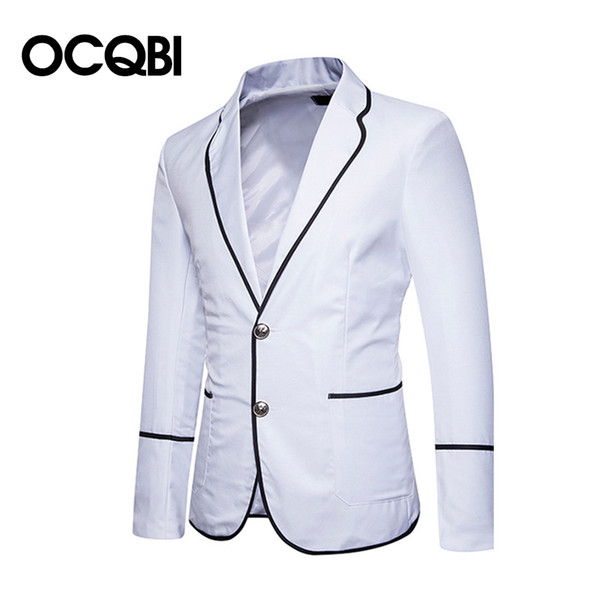 New Fashion Preppy Style Casual Blazer for Men Regular Slim Office Jacket Notch Men Casual Wears