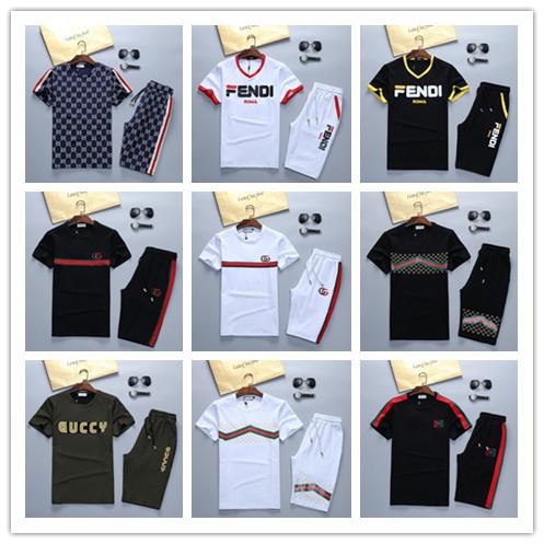 10 psc free DHL 2019 Brand suit sportswear Suits jogging Designer suits Running tracksuits Suit Casual Short sleeve Mens Medusa suits M-3XL