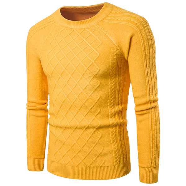 Men's autumn new sweaters casual round neck sweater men's Korean solid color pullovers long sleeve tide sweater