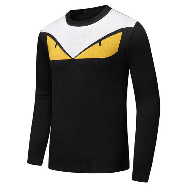 Brand Yellow Eyes Men Sweaters Luxury Designer O-neck Cashmere Sweater Casual Men Pullover Sweaters Brand Men Clothing