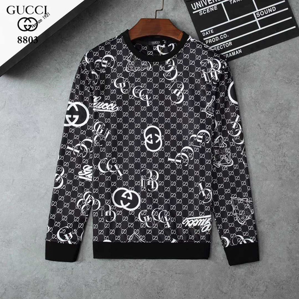 Free Shipping 2019 New High Quality polo Men's Twisted Needle Sweater Knitted Cotton Round neck Sweater Pullover Sweater Male#12