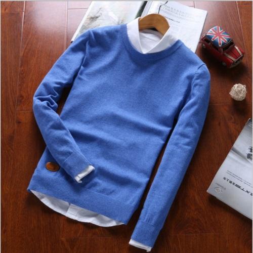 2017 New Autumn Winter Top Quality Solid O-neck Pullover Men Slim Fit Sweater Men Pull Homme Sudaderas Mens Sweaters