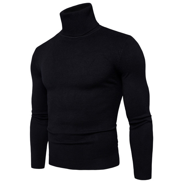 Sweater Pullover Men 2017 Male Brand Casual Slim Sweaters Men High Quality Solid Color Hedging Turtleneck Men'S Sweater