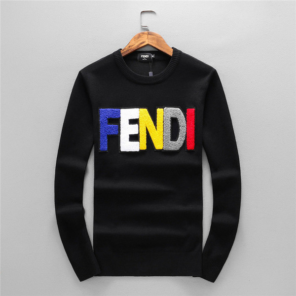 Mens Fashion Sweater Men Pullover Hoodie Long Sleeve Sweatshirt Letter Embroidery Knitwear Winter Mens Clothing