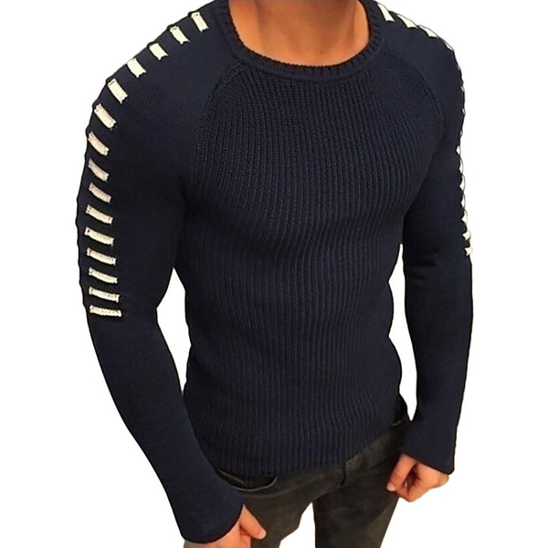 YOUYEDIAN 2019 Men Winter Long Sleeve Solid Knitted Sweater Pullover Tops Blouse Shirt New arrival