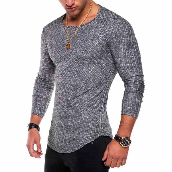 O-Neck Slim Fit Sweater Men Fashion Spring Thin Pullover Men Homme Leisure Solid Color Sweater