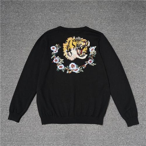 Top quality Italy Luxury Sweaters tiger Embroidery High street fashion clothing black MW252