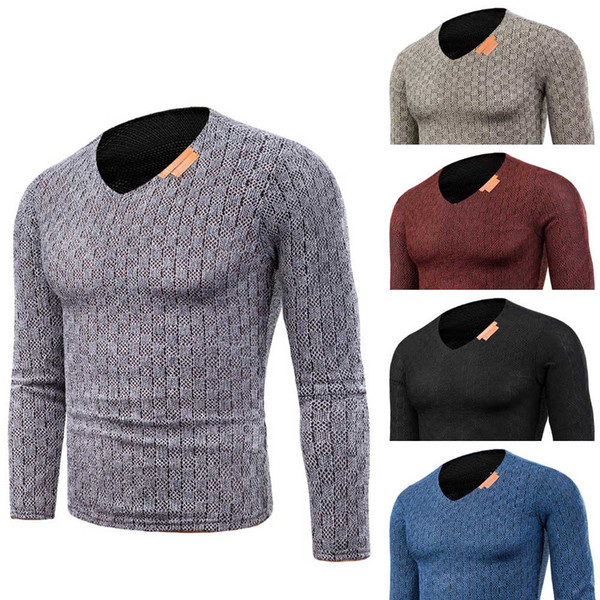 Men's Autumn Winter Sweater Pullover Slim Jumper Knitwear Outwear male boy Fashion Brand Casual Sweater O-Neck Slim Fit