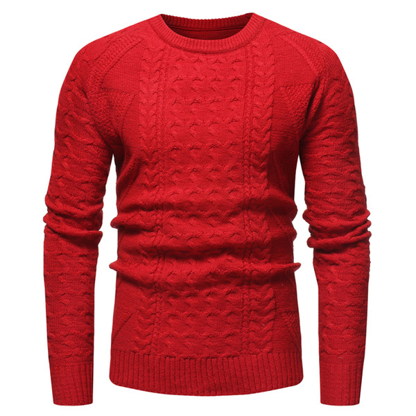 MIXCUBIC Autumn England style unique Twist patterns Pullovers Knitwear Sweaters men casual slim warm Sweaters for men,M-32XL