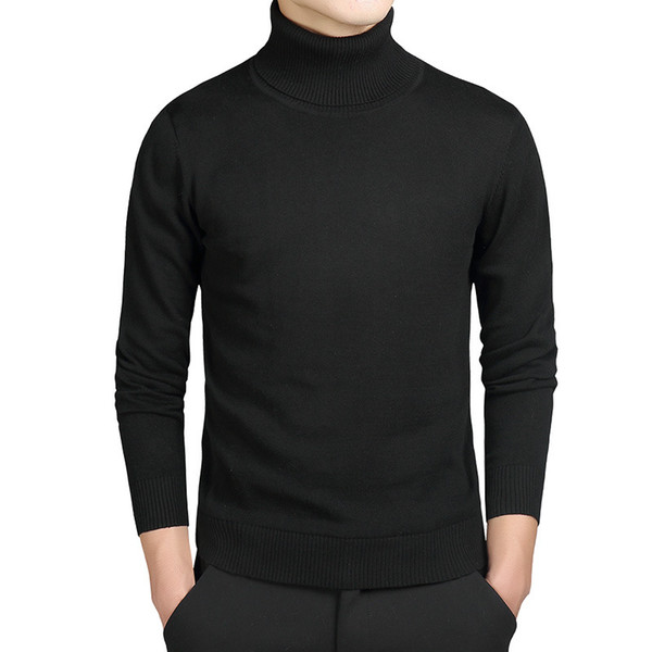 Brand New Casual Turtleneck Sweater Men Pullovers Autumn Fashion Style Sweater Solid Slim Fit Knitwear Full Sleeve Coat