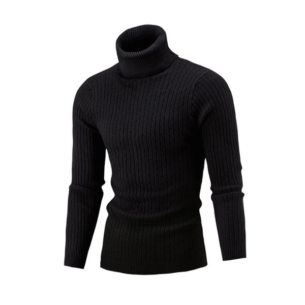 NEW Winter Mens Fashion Sweaters and Pullovers Men Brand Sweater Male Outerwear Jumper Knitted Turtleneck Sweaters M-XXL L18100803