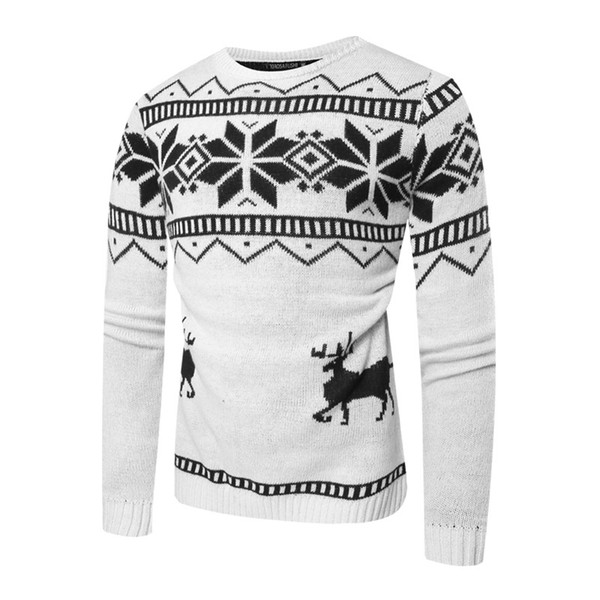 New autumn/winter 2018 deer Christmas tree sweater men's wear round neck sweater men's wear casual slimming