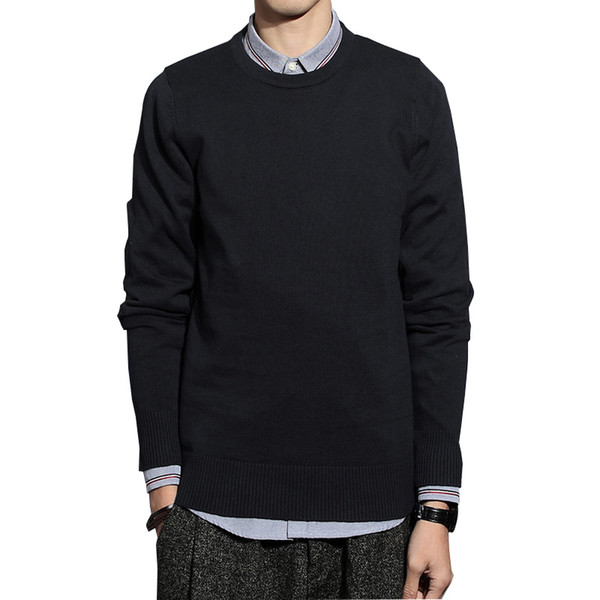 2018 New Autumn Fashion Brand Casual Sweater Men O-Neck Slim Fit Men Sweaters Solid Pullovers Male