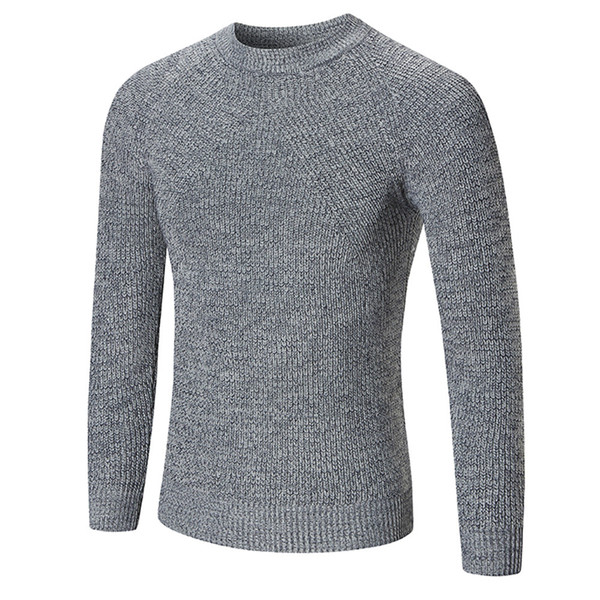 Casual Men's Sweater Brand Slim Fit Knittwear Sweaters Pullovers Fashion Casual Solid Color Long Sleeve O-Neck Sweaters Tops