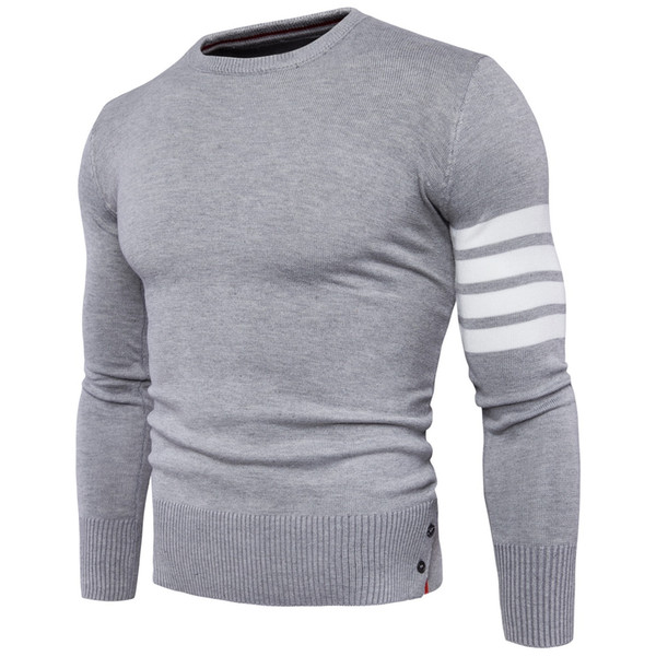 Sweater Pullover Men 2017 Male Brand Casual Slim Sweaters Men High Quaility Cuffs Fight Color Hedging O-Neck Men'S Sweater