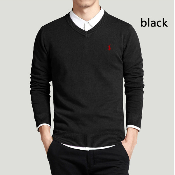 2018 new premium pullover fashion men's sweater brand sweater ultra-thin pullover pullover men's v-neck m-3xl size