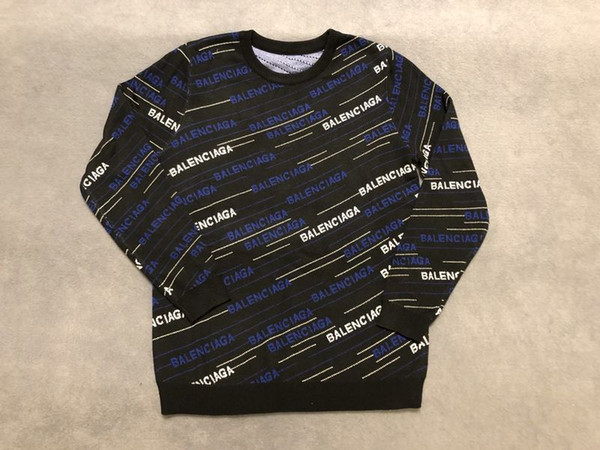 Europe Paris Luxury sweater Pullover men s designer sweaters long sleeve Designer Sweatshirt Full print Slash Letter logo Knitwear New top